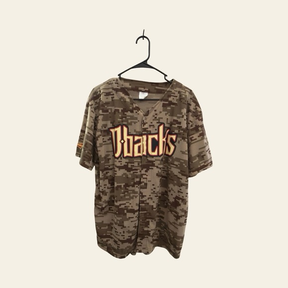 Vintage AZ Diamondbacks Digital Camo Baseball Jersey | Budweiser Sponsor SGA | L - Picture 1 of 6